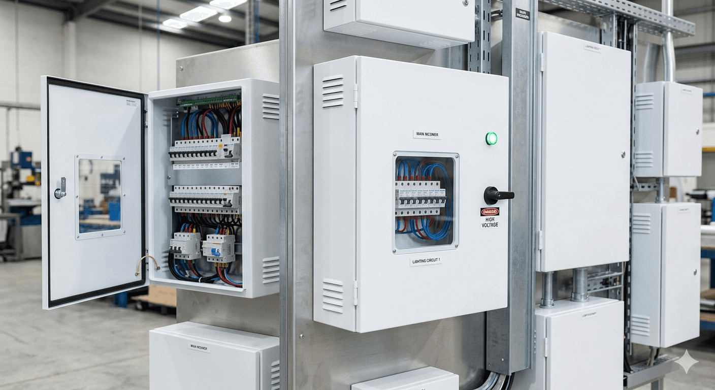 industrial electrical enclosure and control cabinet sheet metal project