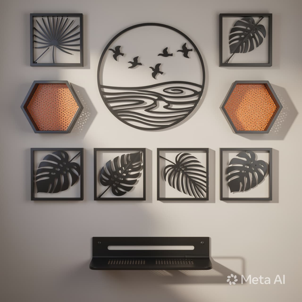laser cut decorative panel calligraphy and modern metal furniture project