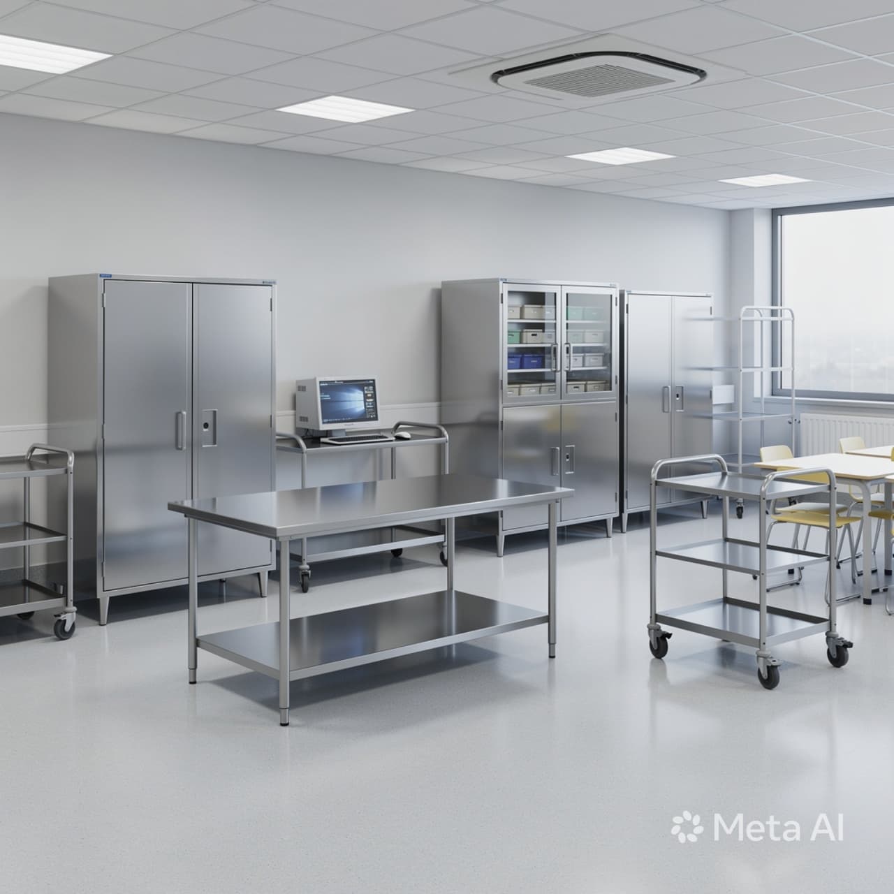 hospital and school metal furniture fabrication project